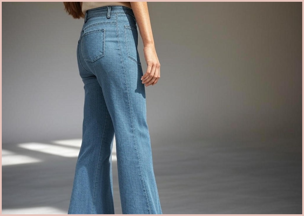 ELLE PARIS 와이드핏 부츠컷 데님 팬츠