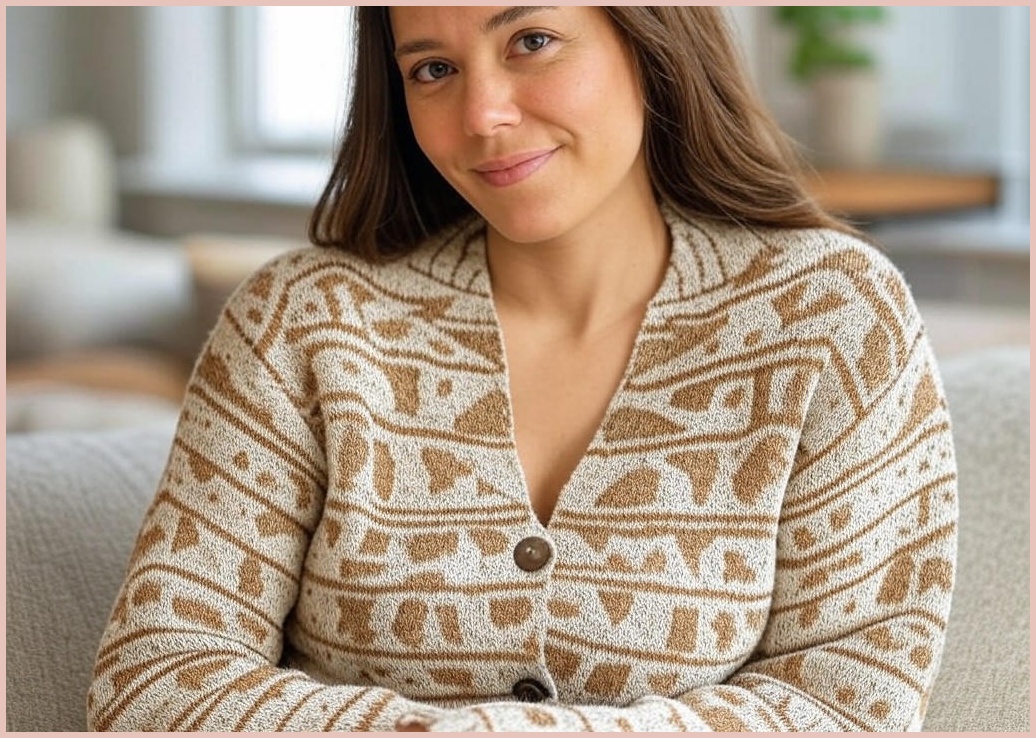 네모 여성용 팔레트 니트 가디건