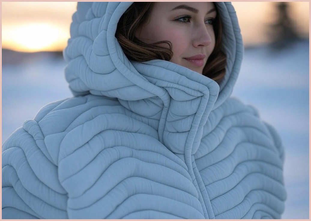 몬스터캐나다 여성 레이어드물결누빔패딩 / 두꺼운 볼륨감 따듯한 안감 체형보정 물결누빔 - 이미지 1