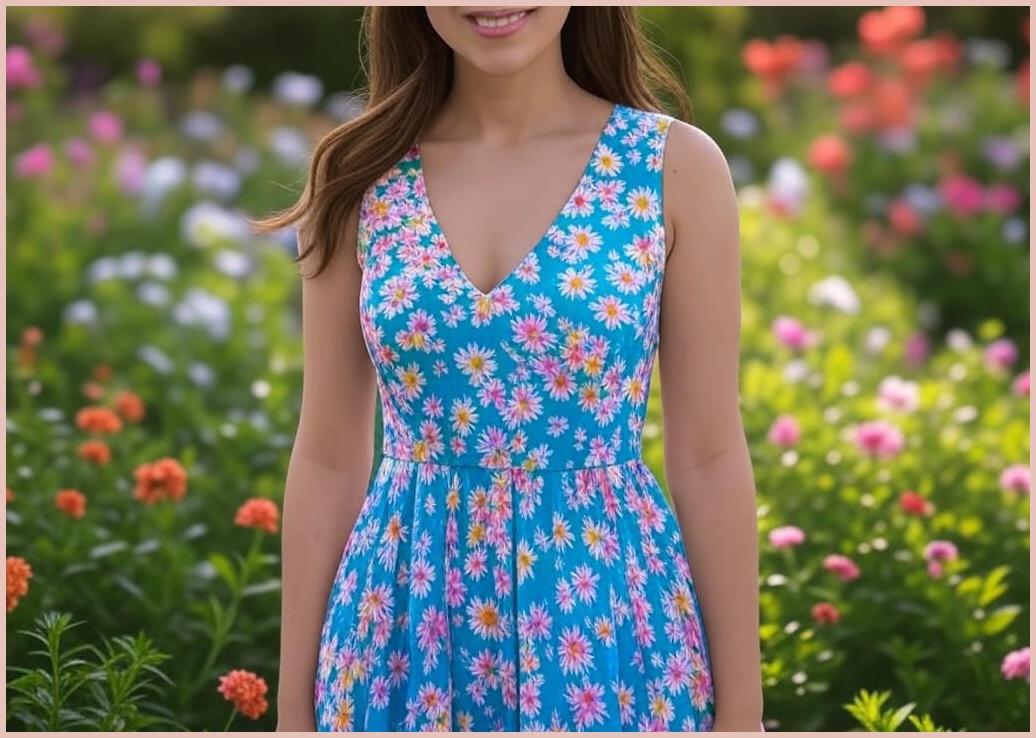 루어스룸 수국 잔꽃 플라워 패턴 랩 브이넥 반팔 소매 쉬폰 플레어 데이지 랩스타일 롱 원피스