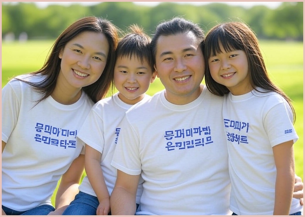 몽피마피 핑거하트 반팔 패밀리