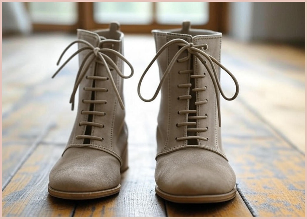 슈즈앤 여성용 데일리 레이스업 통굽 워커 부츠 sn513