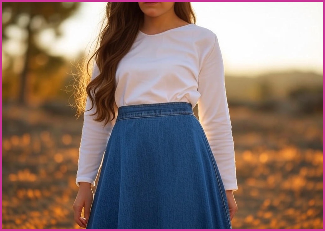 여성스커트 데님 롱스커트 A라인 치마 LWW3531 33