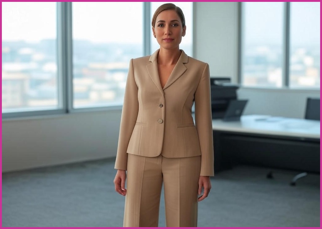 페이퍼먼츠 여성용 오피스 싱글버튼 자켓 와이드 팬츠 정장세트 06562