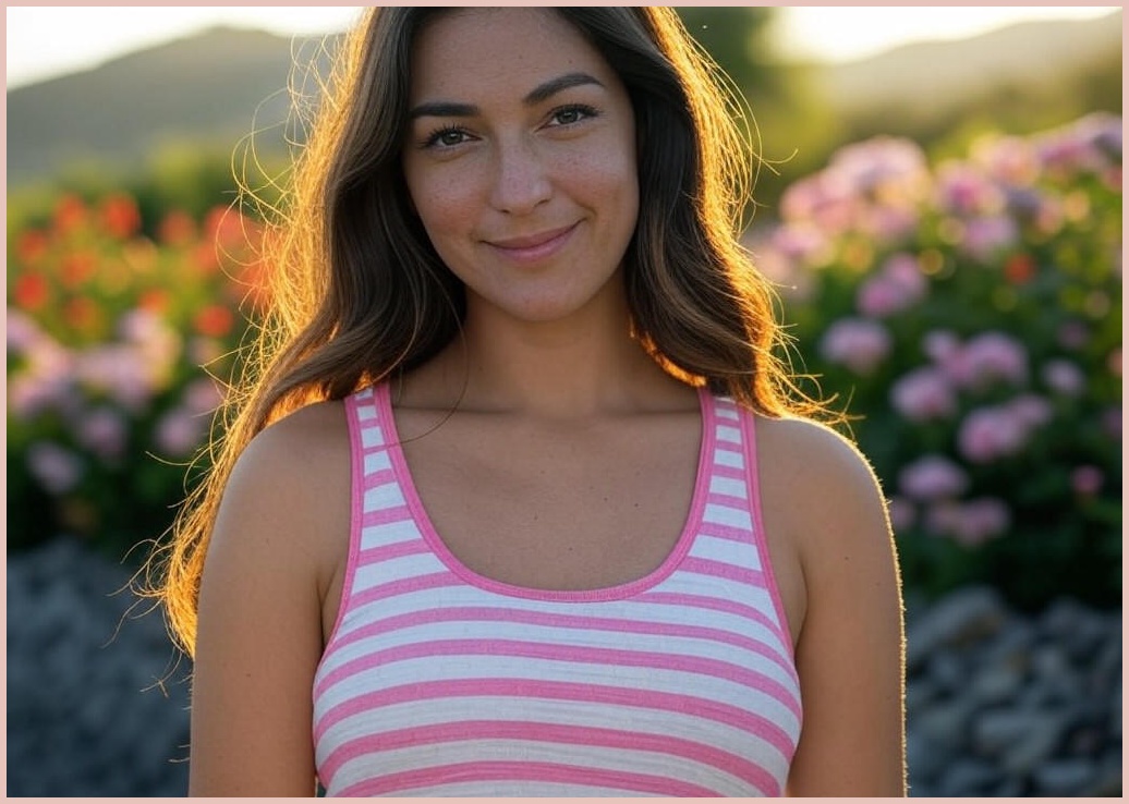 피어니스트 여성용 스트라이프 반팔 티셔츠